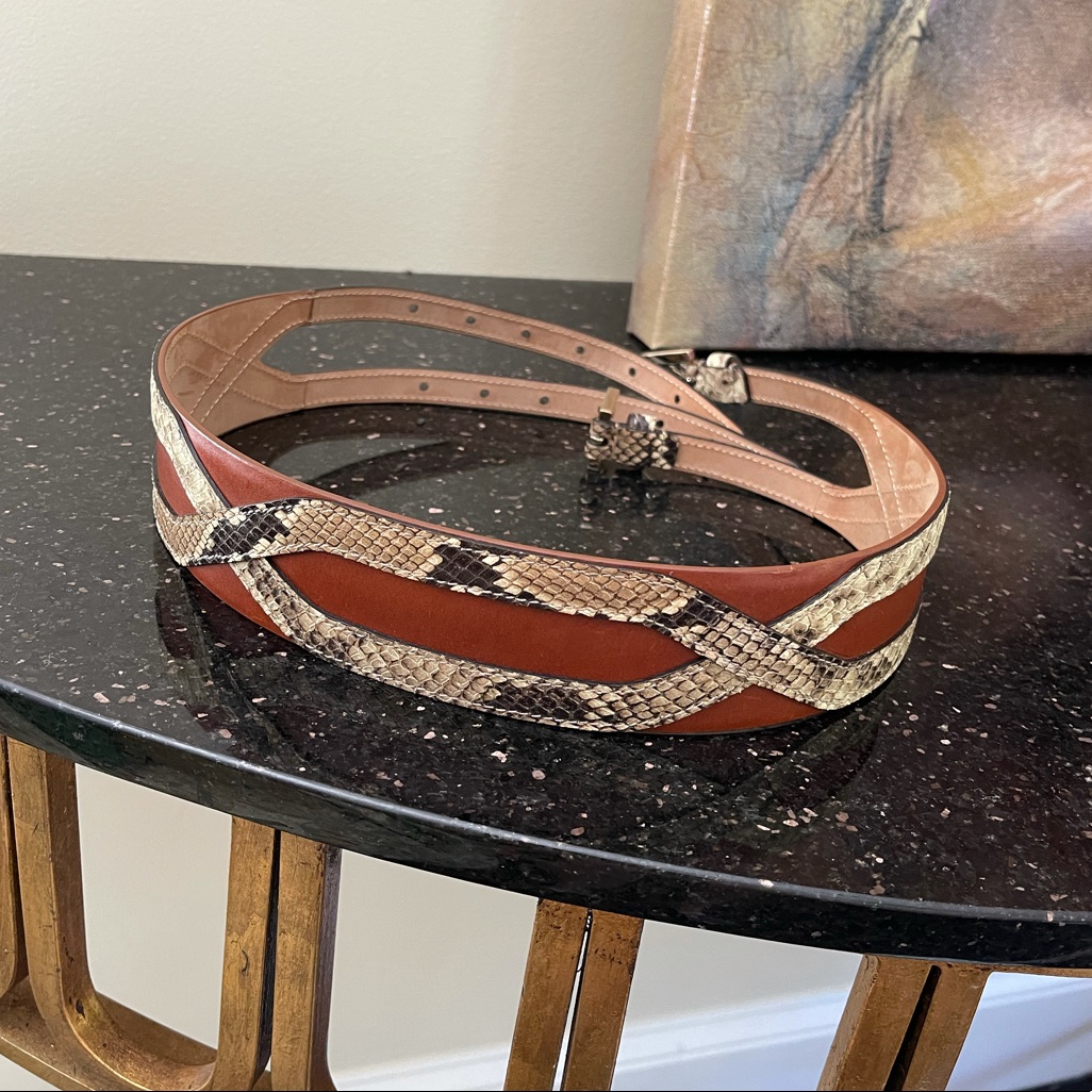 Auth Etro Leather Belt